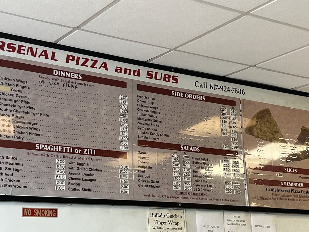 Arsenal Pizza menu 4
