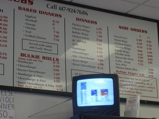 Arsenal Pizza menu 5